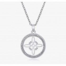 COLGANTE ACERO NUDO DE BRUJA CON CIRCONITAS