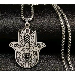 COLGANTE ACERO MANO DE FÁTIMA