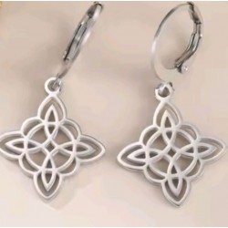 PENDIENTES DE ACERO NUDO DE BRUJA